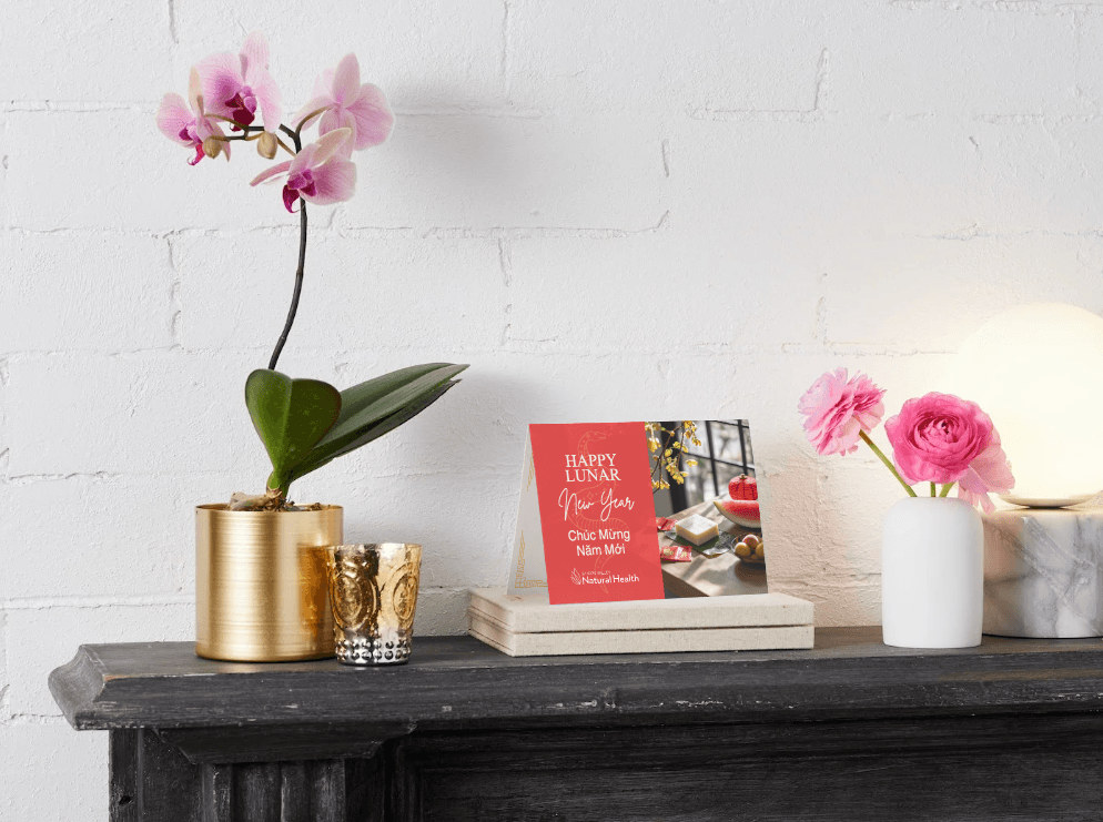 Vietnamese Lunar New Year client card interior