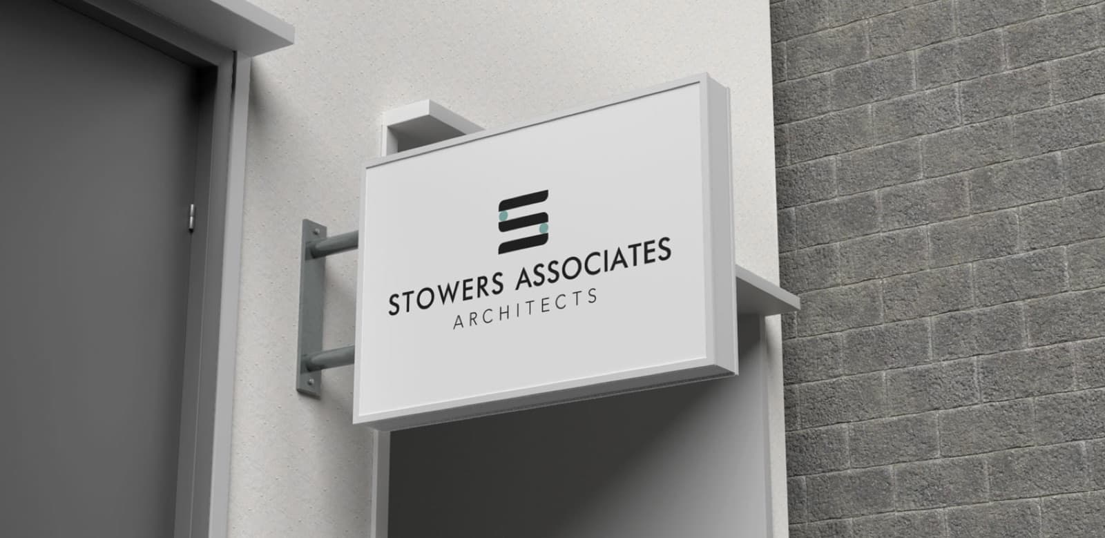 Stowers Associates wall-mounted office sign
