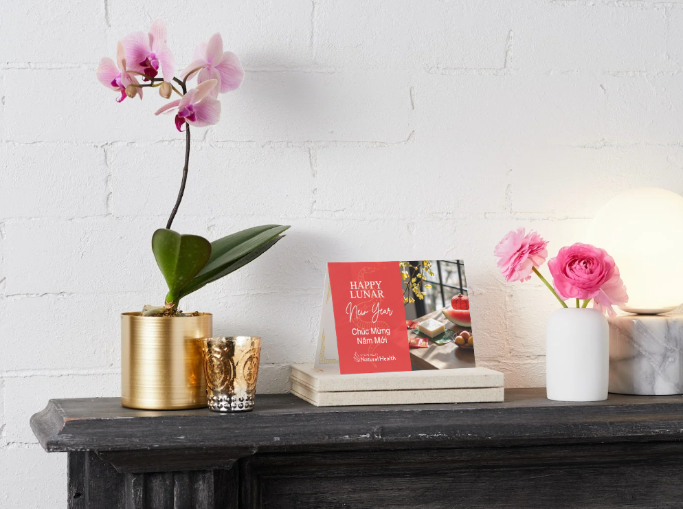 Vietnamese Lunar New Year client card interior