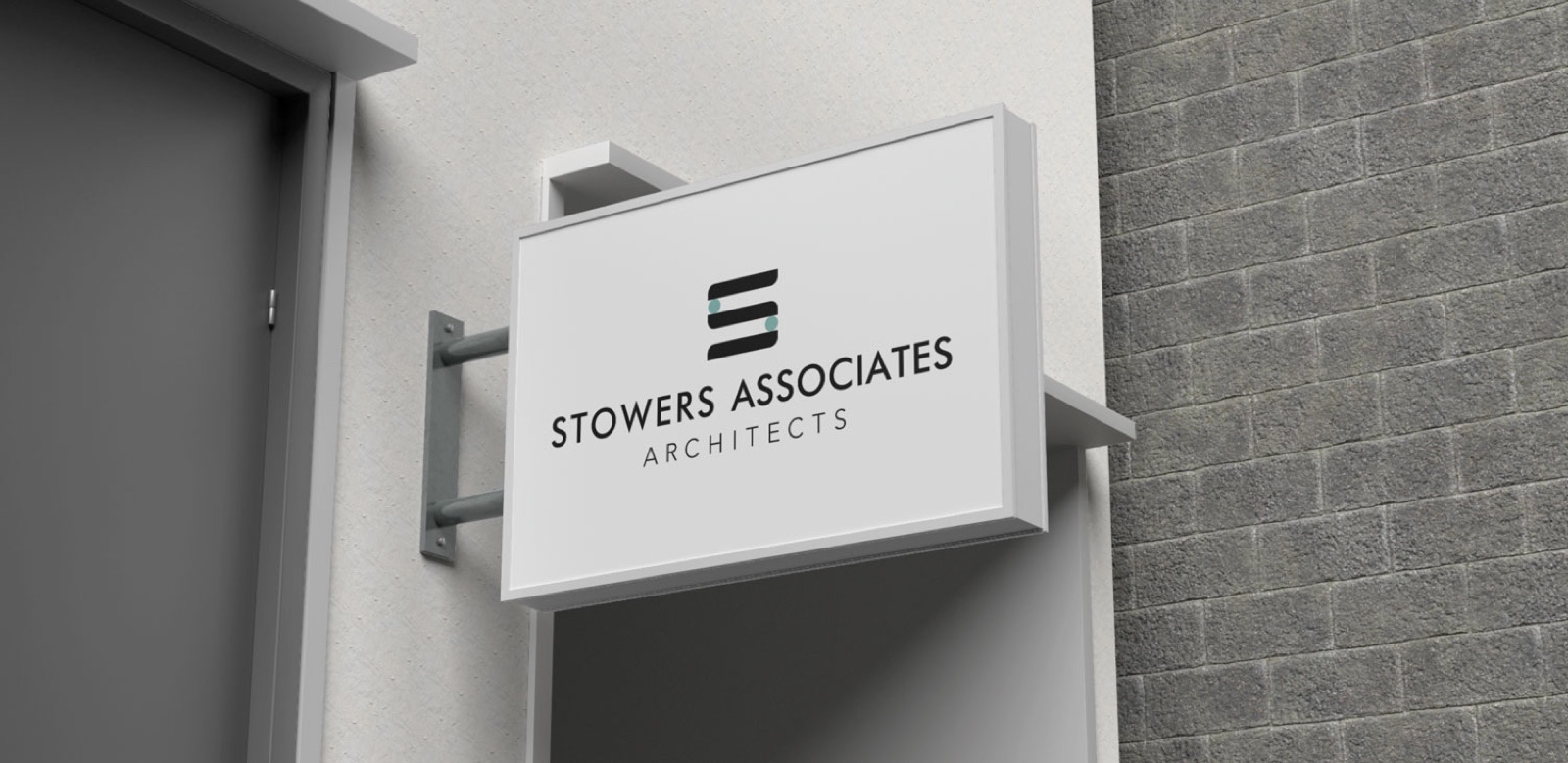 Stowers Associates wall-mounted office sign